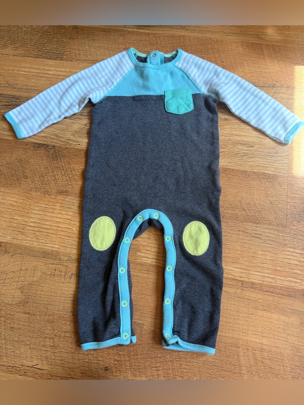 Boys 6-9m cloud island one piece long sleeve pajamas